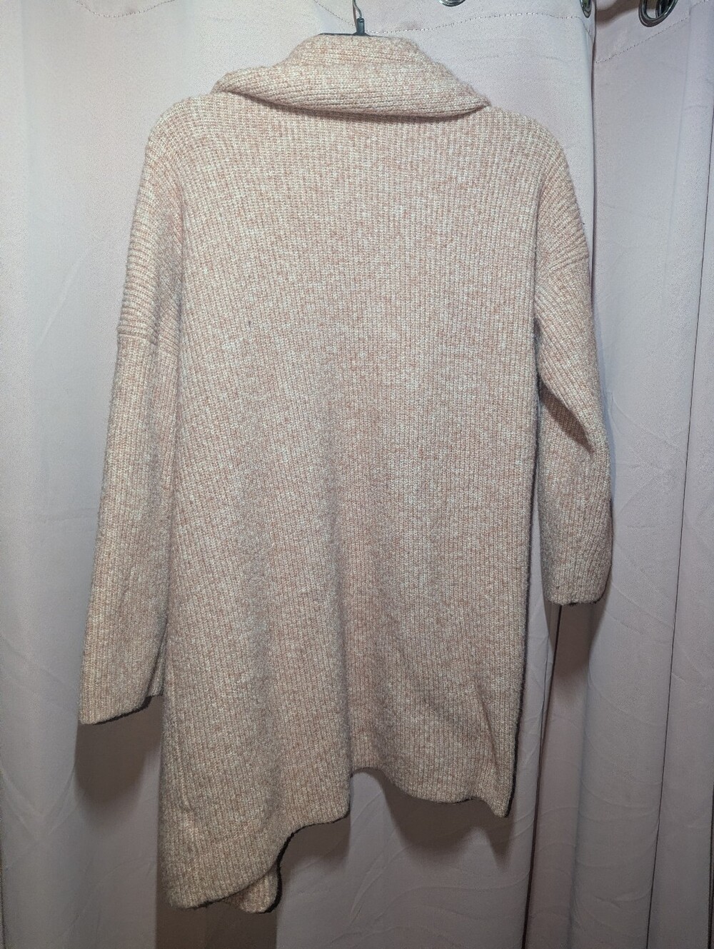 EXPRESS Ribbed Pink Open Cardigan Large - Picture 6 of 13